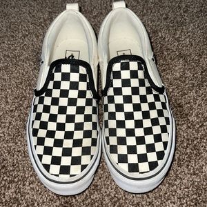 Vans big kids size 3 Asher Checkered slip on shoe